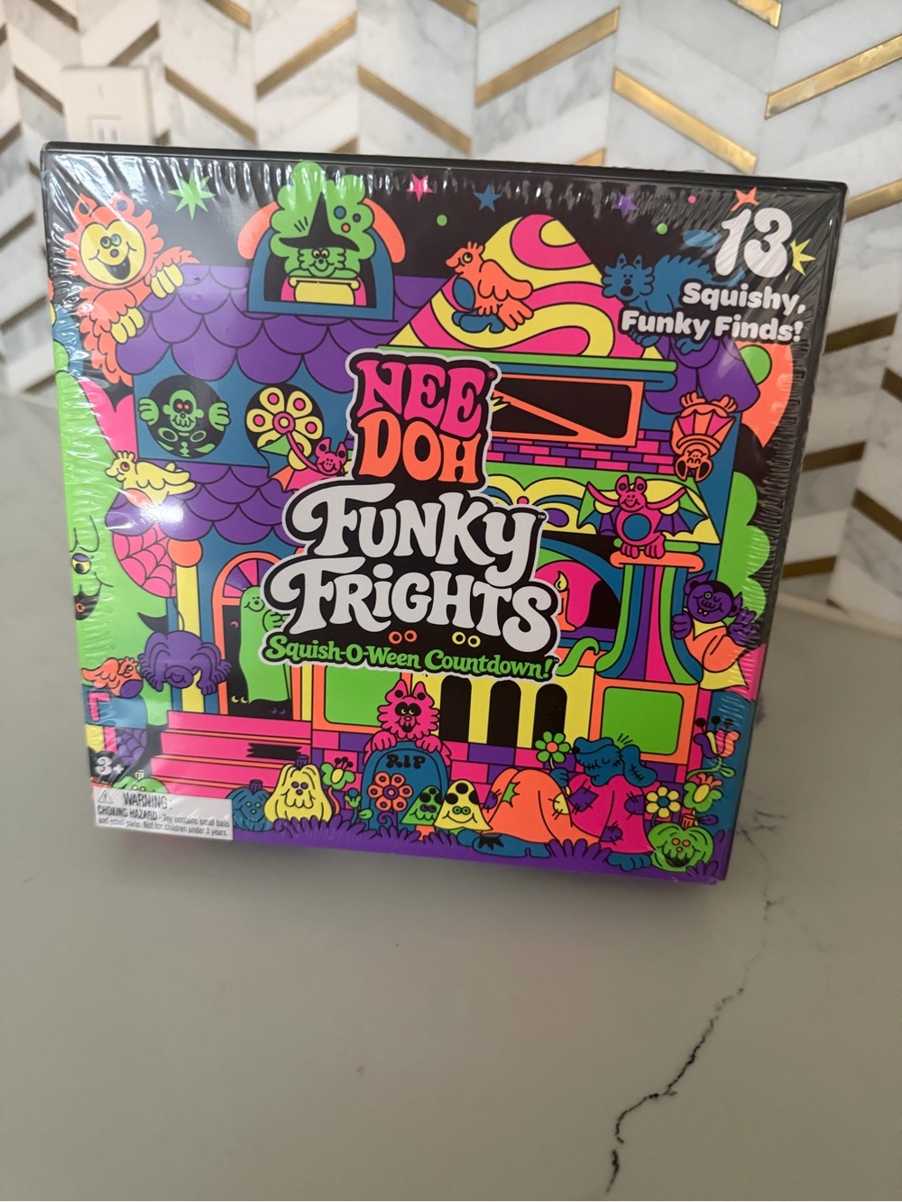 NeeDoh Funky Frights Squish-O-Ween Countdown 2026 – 13pc Halloween Advent Calend